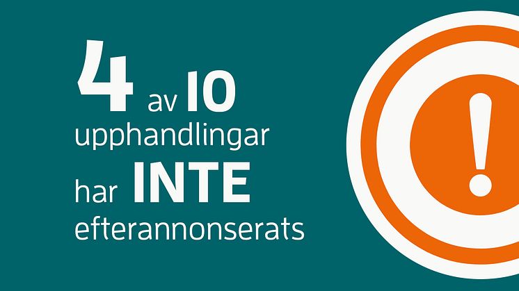 Stora brister i efterannonseringen