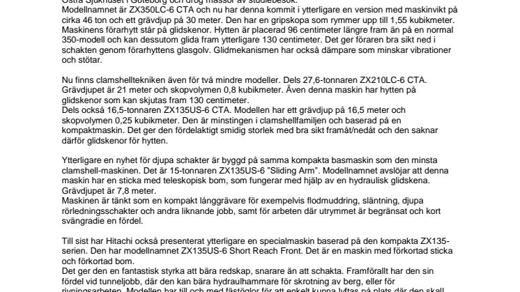 ​Fem nya specialmaskiner lanserade av Hitachi