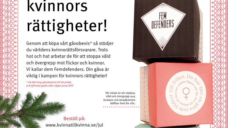 Kvinna till Kvinnas julkampanj 2015