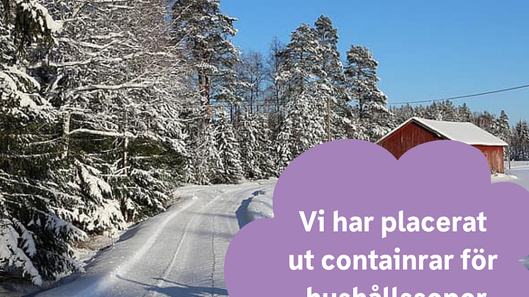 Snö och halt väglag gör det svårt att tömma dina sopkärl