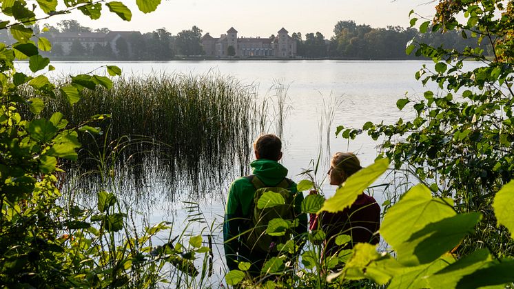 Ausblick vom Poetensteig auf Schloss Rheinsberg. Foto: TMB-Fotoarchiv Wolfgang Ehn. 