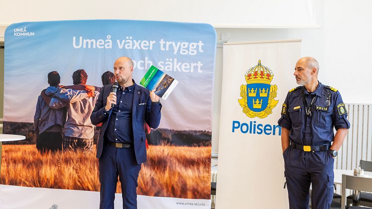 Hans Lindberg, kommunalråd och Michael Rystedt, chef LPO Umeå.