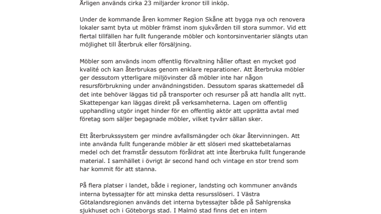 Motion - Återbruk av möbler