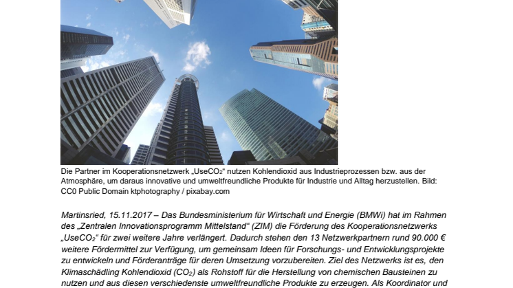 CO2-Nutzung geht weiter
