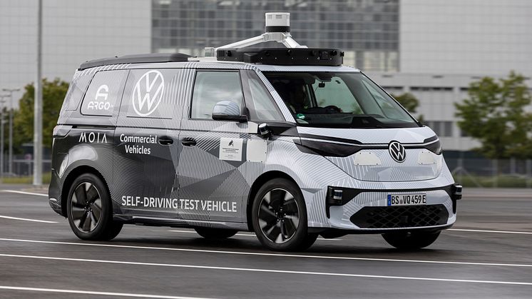 Volkswagen Erhvervsbiler, Argo AI og MOIA præsenterer den første ID. BUZZ-prototype til autonom kørsel
