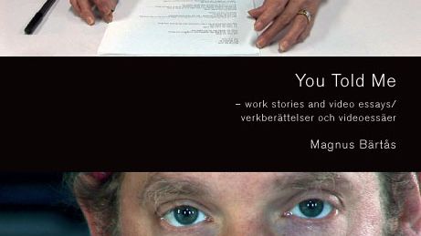 Bokomslag: Told Me – work stories and video essays/verk berättelser och videoessäer av Magnus Bärtås