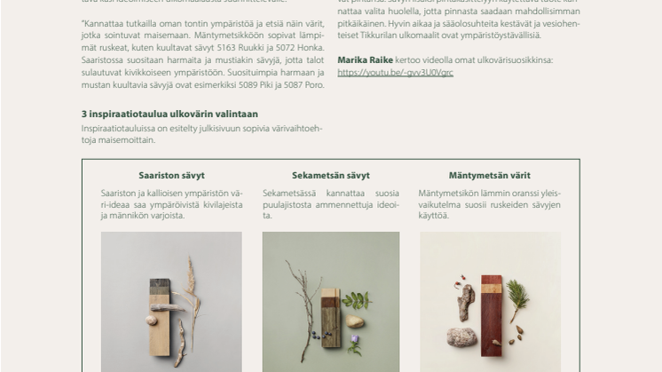 Tikkurila: maalaa maiseman mukaan