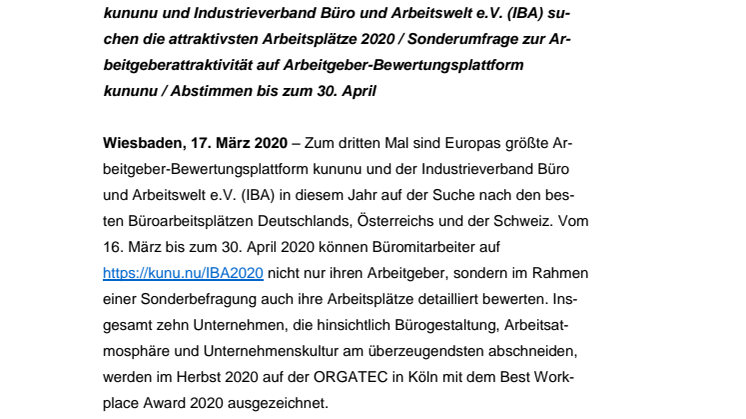 „Best Workplace Award 2020“ – Welche Unternehmen sind die Vorreiter bei attraktiver Bürogestaltung?