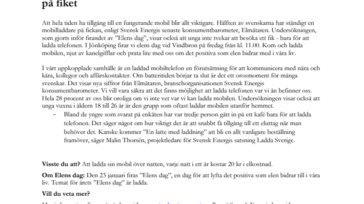 ”En latte och en laddning, tack”  - Nu vill vi ladda mobilen på fiket