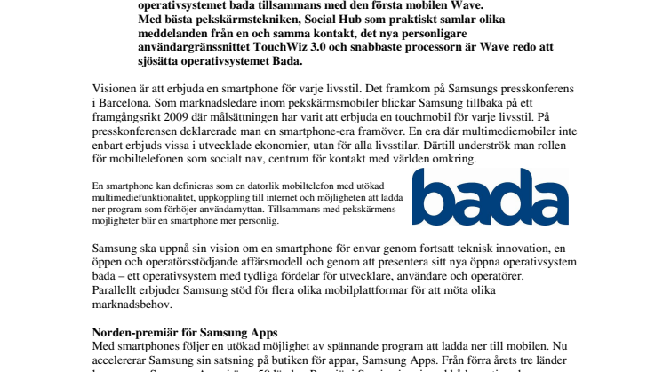 Samsung med visionen om en smartphone till alla