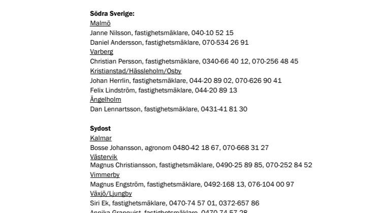 Åkermarkspriser 2017 - lokala talespersoner
