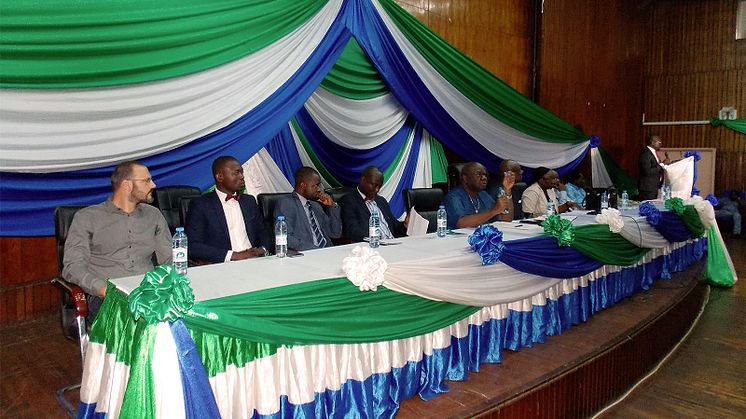 GIMS launch workshop in Freetown with presence of the Deputy Minister of Mineral Resources, Mr. Abdul Ignosi Koroma and the Permanent Secretary Mrs. Fatmata S. Mustapha