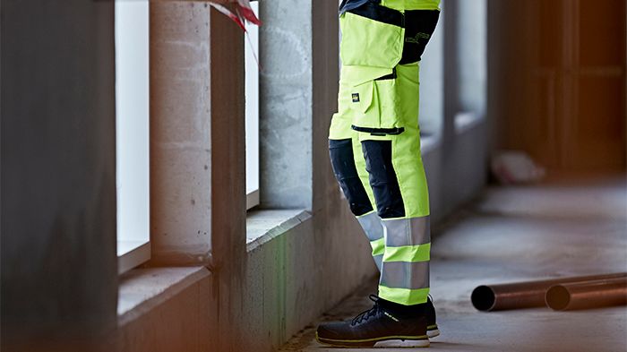 6243 AllroundWork, High-Vis Stretch Arbeidsbukse med hylsterlommer klasse 2