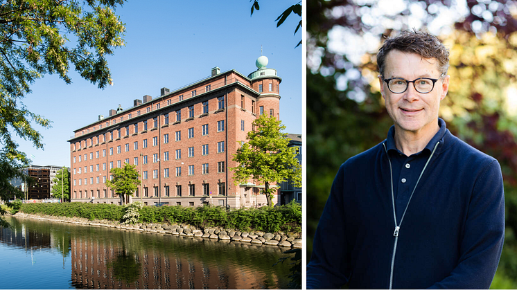 Arvid Liepe, CFO på Wihlborgs, bredvid den charmiga 30-talsfastigheten Sparven 15 i centrala Malmö, som under de senaste åren genomgått en omfattande och omsorgsfull ombyggnad för att uppnå modern standard och samtidigt bevara dess karaktär.