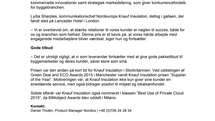 Prisregn over Knauf Insulation 
