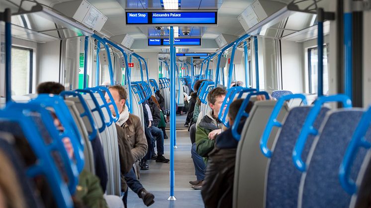 Interior of new Moorgate train 25.03.19