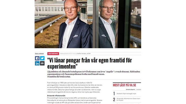 En penningpolitik som lånar från framtiden