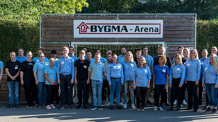 Bygma ansætter 50 nye elever som resultat af flere års målrettet indsats. (Foto fra elevintro 2018). 