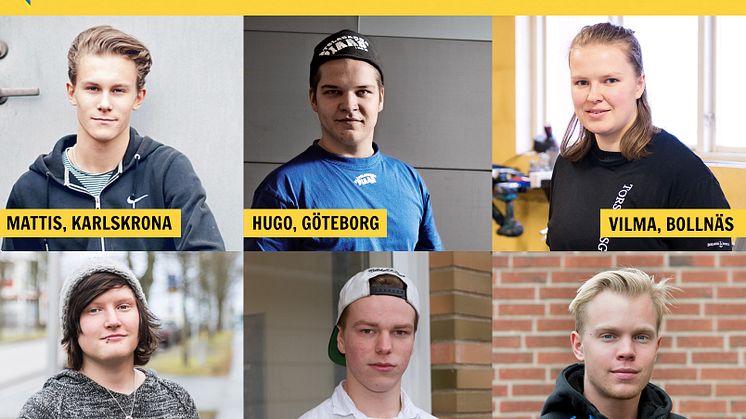 Sex finalisterna klara till ”SM för unga plåtslagare 2016”!