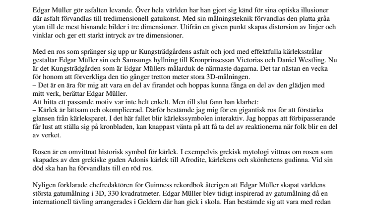 Samsungs gigantiska kärlekshyllning i 3D i Kungsträdgården