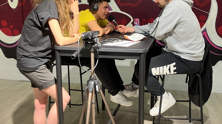 Podcastinspelning när BARBACKA TAKE OVER besökte Spaces i Gallerian 13 juni.