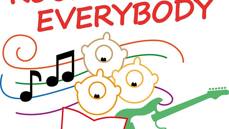 Rock Everybody – logotype i färg
