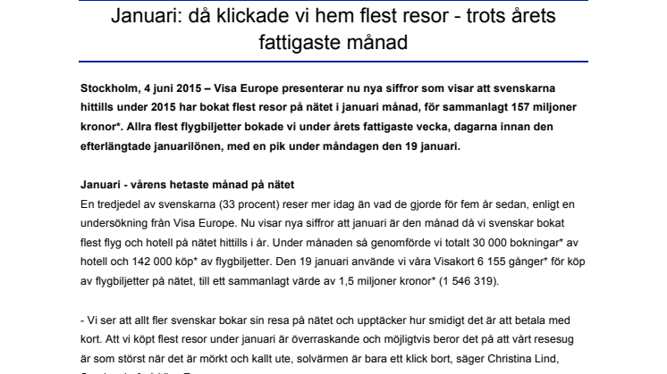Januari: då klickade vi hem flest resor - trots årets fattigaste månad