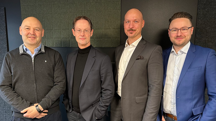 Eirik Saltkjel, Founder Tagore, Nils Ivar Skaalerud, COO Junglemap, Magnus Solberg, Strategy and Content Tagore, og Andreas Hegna, Founder Tagore.