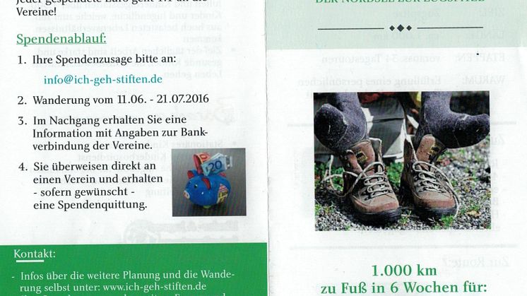 Wanderung durch Deutschland – 1000 Kilometer für einen guten Zweck!