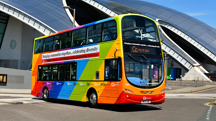 Go North East supports North East Pride events in 2022