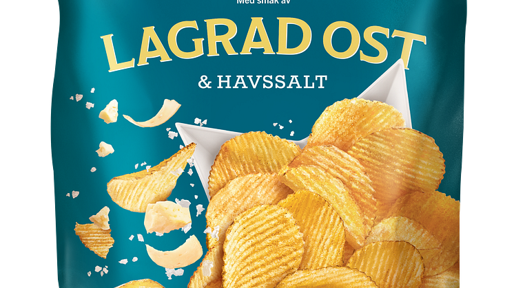 30413 770949 Estrella Lagrad ost & Havssalt Chips 275g med flash