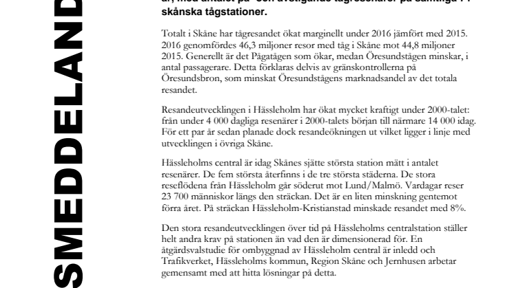 Tågresandet ökar i Skåne men gränskontrollerna begränsar takten