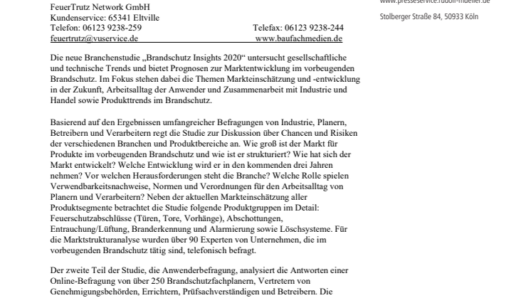 Brandschutz Insights 2020