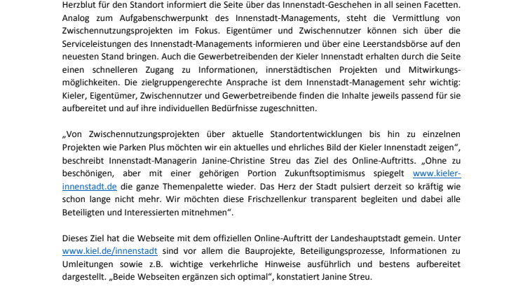 Das Kieler Innenstadt-Management geht online