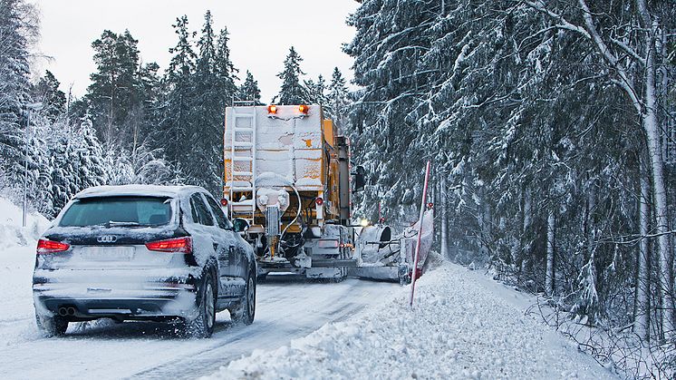 Svevia fortsätter att på uppdrag av Trafikverket sköta om vägarna i Norsjö i ytterligare fyra år. Foto: Markus Marcetic