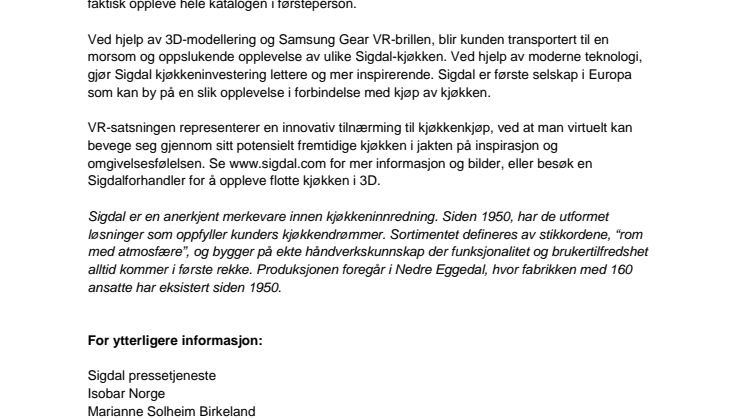 Sigdal er først i Europa med 3D-visning av kjøkken