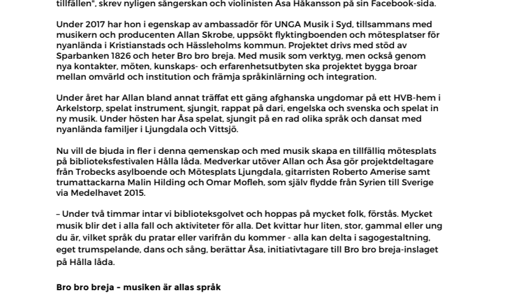 Musik blir universalspråk på Hålla låda