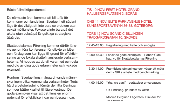 Pressinbjudan: Vilka kommuner i Västra Götaland är bäst i klassen? 
