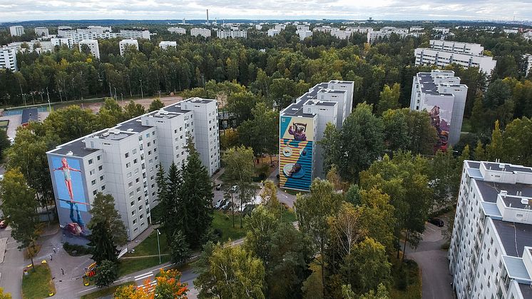 Kontulan näyttävä teossarja on valmis. Kuva: Tomi Salakari.