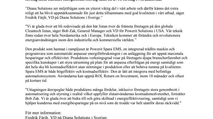 Powerit Solutions -  ett av de hundra mest lovande teknikföretagen i världen