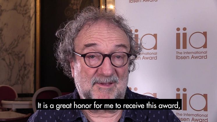 It's a great honour, says the winner of The International Ibsen Award, Christoph Marthaler in this video.