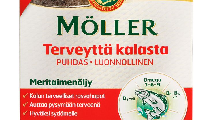 Möllerin uusi meritaimenöljyvalmiste sisältää monipuolisesti kalasta saatavia ravintoaineita