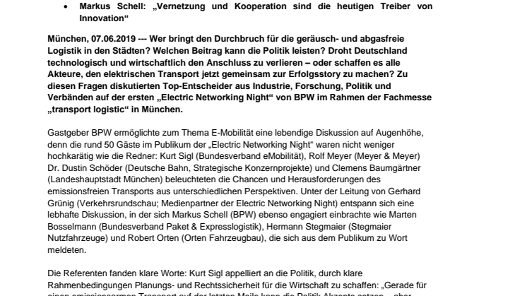 Die Power des Netzwerks: So wird der deutsche Mittelstand jetzt zum Innovationstreiber des elektrischen Transports