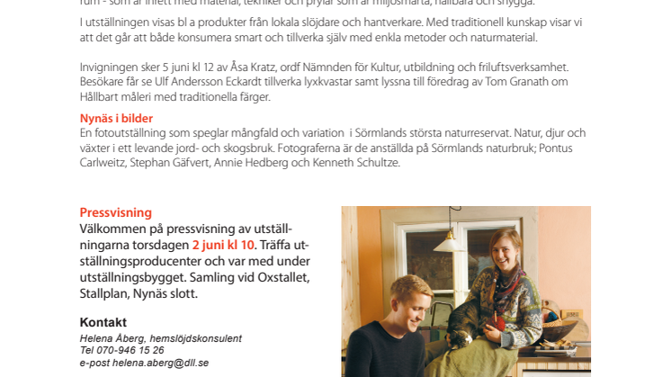 Välkommen till pressvisning av nya utställningar på Nynäs slott