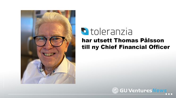 Foto på Thomas Pålsson, ny CFO för Toleranzia AB (publ).