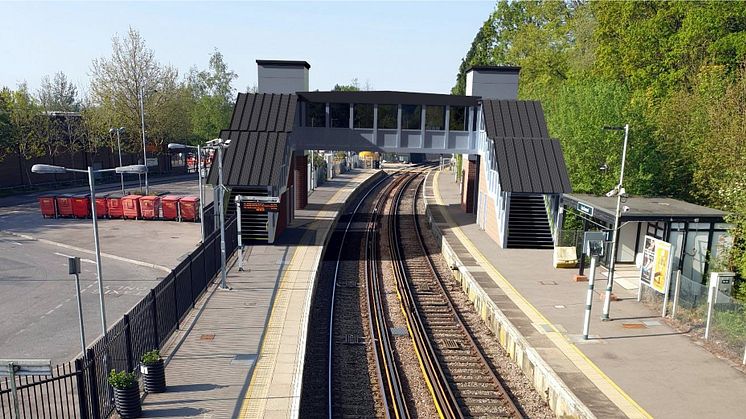 CGI image of East Grinstead station where a new footbridge with lifts is being built - credit Network Rail. See below for a further picture of Crowborough
