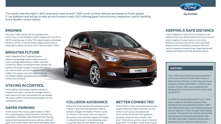 Ny Ford C-MAX og Grand C-MAX
