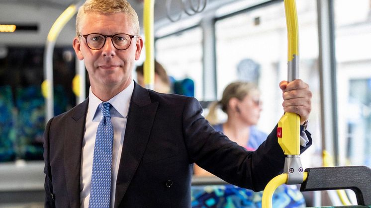 Kristoffer Tamsons (M), oppositionsregionråd i Region Stockholm.