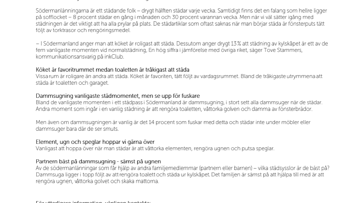 Ny undersökning: Så här städar södermanlänningarna