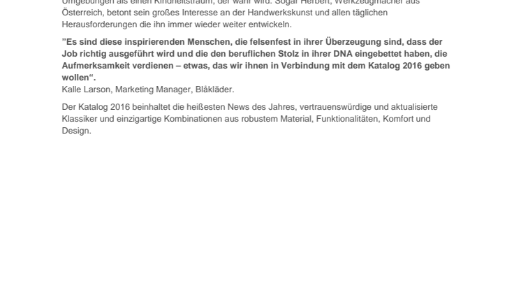 BLÅKLÄDER EHRT ALLE NATURAL BORN WORKERS!